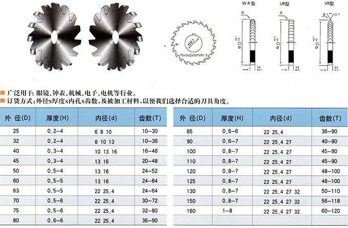 整体硬质合金角度锯片铣刀外r型